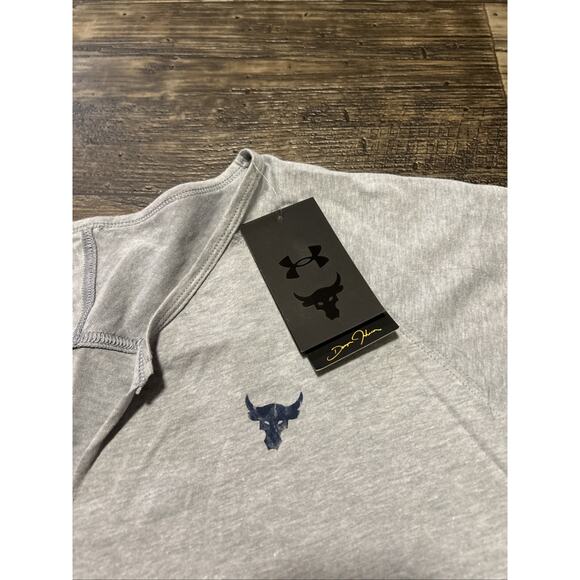 Under Armour XL Project Rock Dwayne Johson Respect Steel Cropped Academy Shirt - Picture 4 of 8